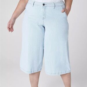 Lane Bryant Signature Fit Fluid Culotte Jean - Stripe‎ size 22
